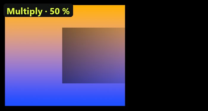 Multiply at 50 % opacity