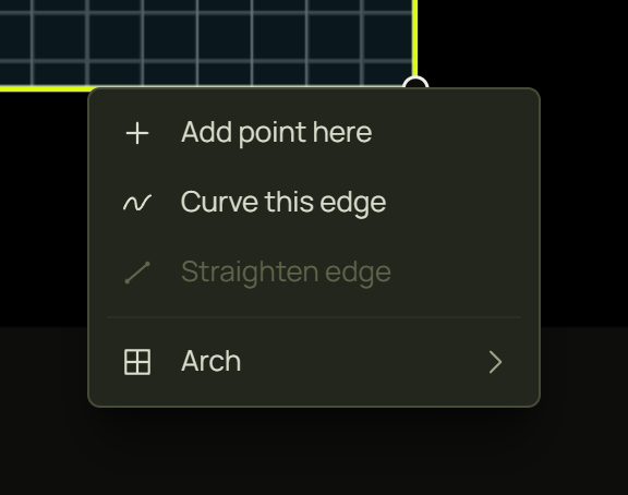 The edge's right-click menu