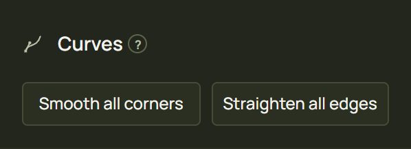 The Curves section of the inspector