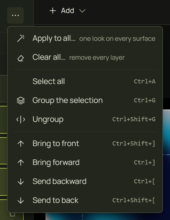 The list's … menu