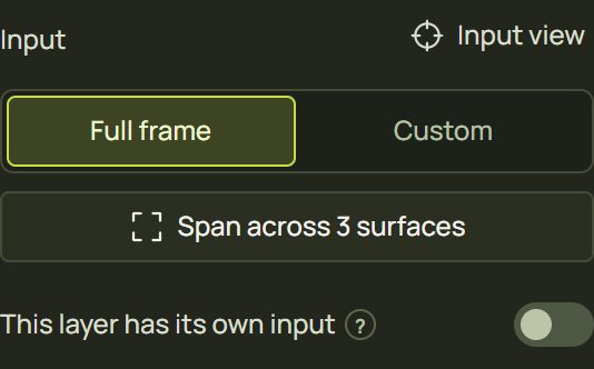 The Span across 3 surfaces button