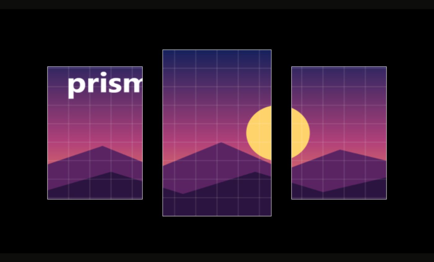 The three panels showing one continuous sunset