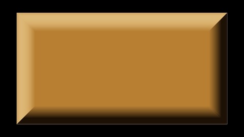 Bevel Relief: The flat surface looks raised or carved in: a bevel follows its outline and a virtual light rakes across it, throwing highlights and shadows as it moves.