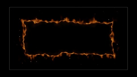 Burning Edges: Fire eats inward from the outline behind a glowing, charred edge, throwing embers, until it resets.