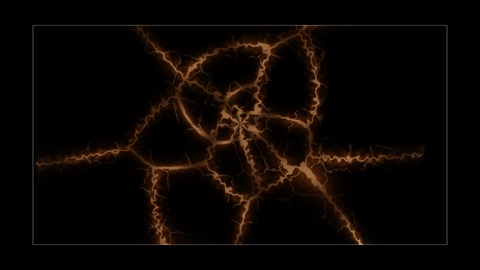 Spreading Cracks: Cracks branch out across the surface from a point or from its edges, glowing or dark, then heal and start again.