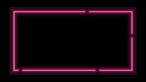 Neon Tube: A bent neon tube follows the outline just inside it, with a white-hot core, a halo and an old sign’s flicker.