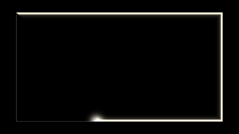 Outline Draw: A line of light draws the outline in, holds it, then erases it and starts again.