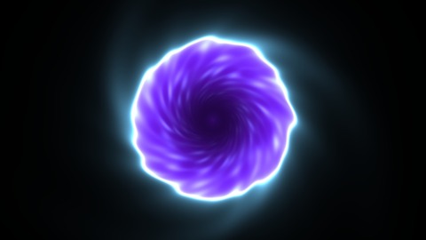 Portal: A swirling vortex tears open in the surface with a crackling rim and energy spiralling in, then closes again, see-through around it.