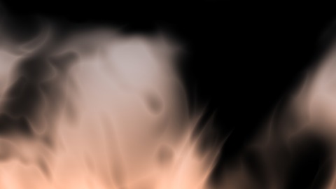 Smoke: See-through smoke rises and curls over the layers below, or pools as a low ground fog, lit warmly from underneath.