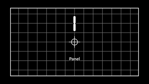 Test Grid: An alignment grid with a centre crosshair, an edge border, and the surface’s number (its place in the surface list, 1 at the top) and name.