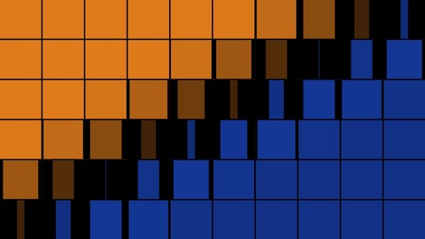 Tile Flip: The surface turns into tiles, bricks or hexagons that flip over, tip off or shrink away in a wave, revealing another colour or the layers below.