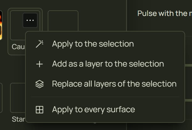 The right-click menu of a tile in the library