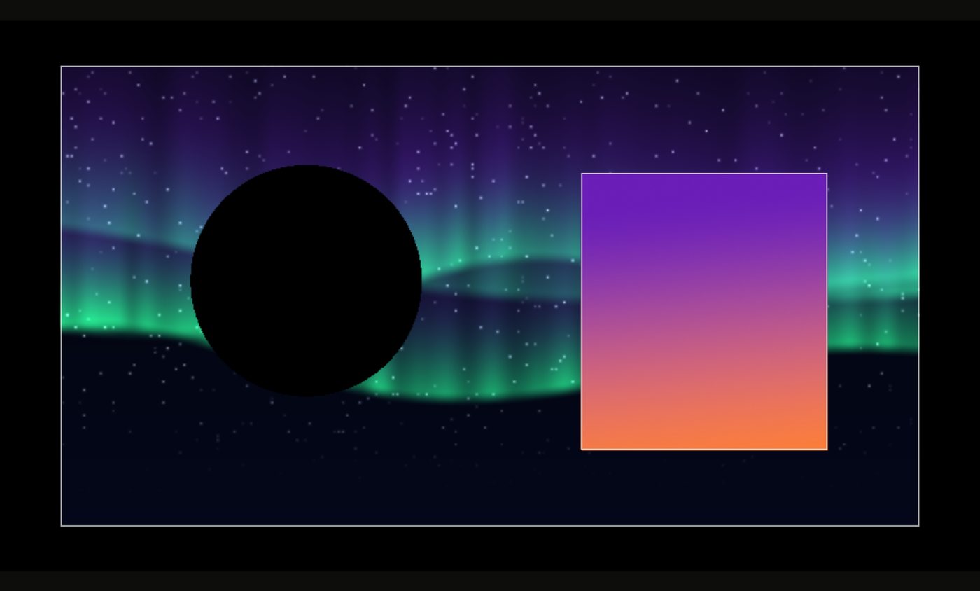A round hole cut in an aurora wall, the door beside it untouched