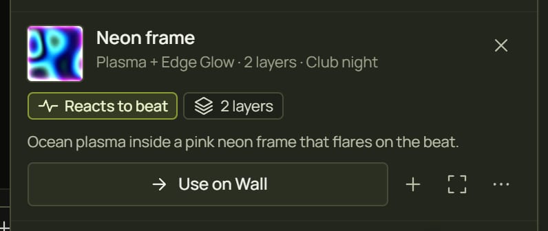 The details of the Neon frame look in the Club night pack