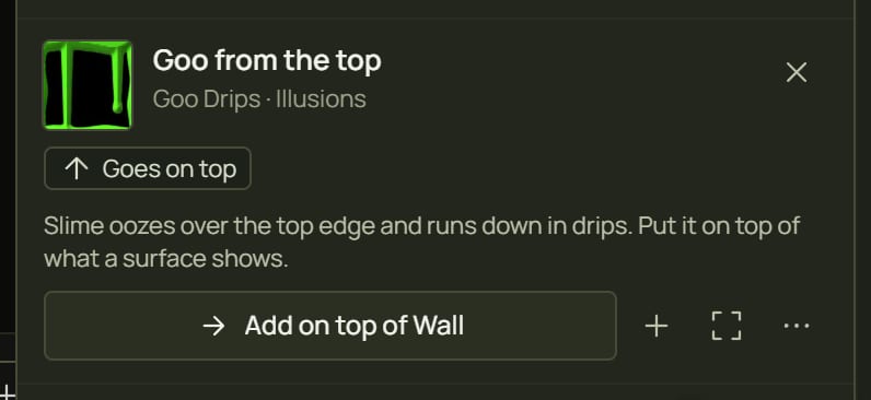 The details of the Goo from the top look, which goes on top