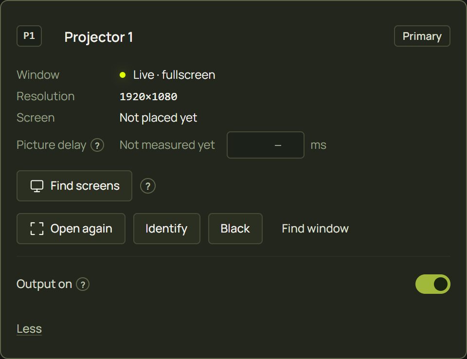 The card with the window live and fullscreen