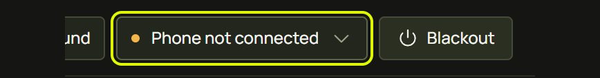 The status light saying P1 ready